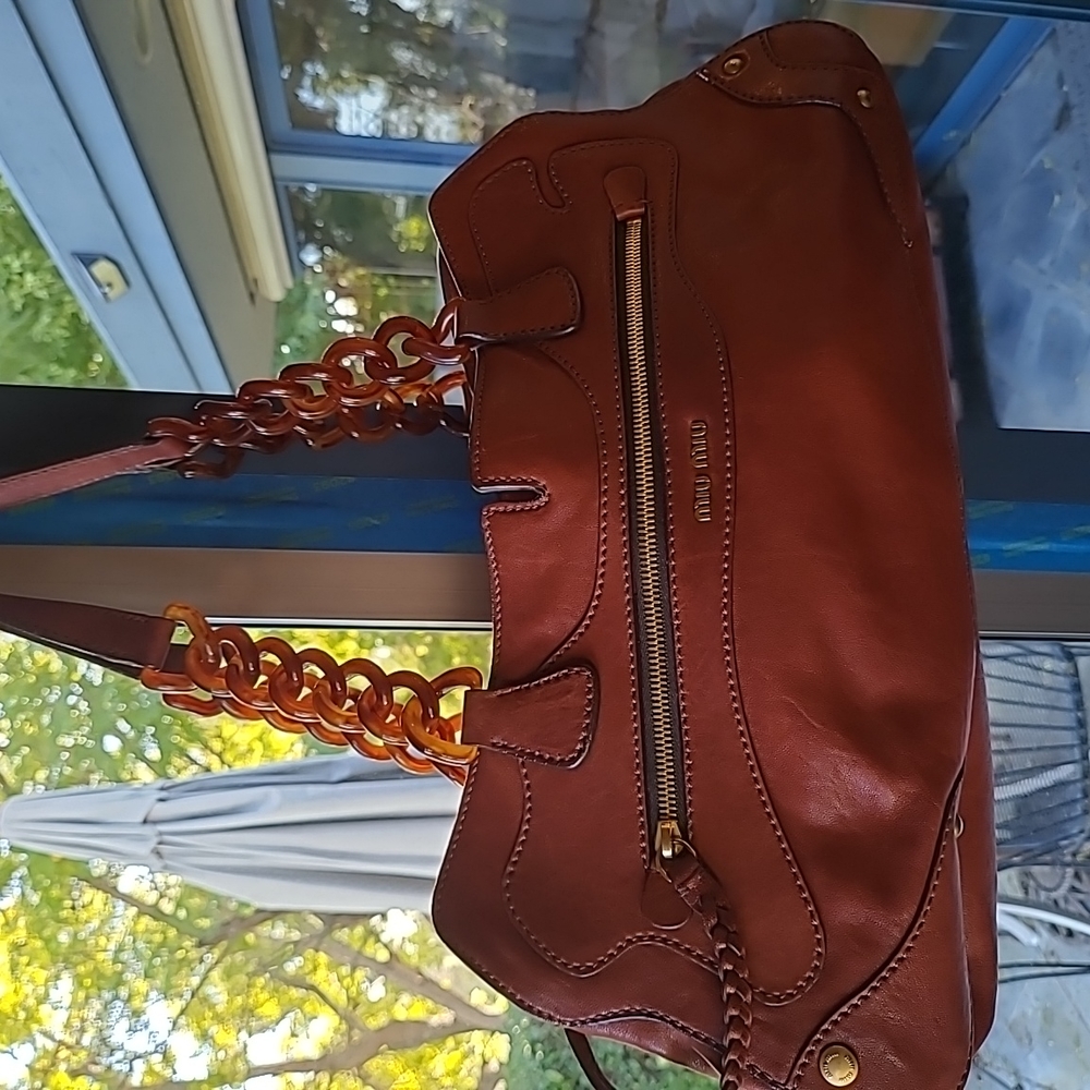 Miu Miu Hippie leather handbags Braided Zipper Pulls RARE VINTAGE